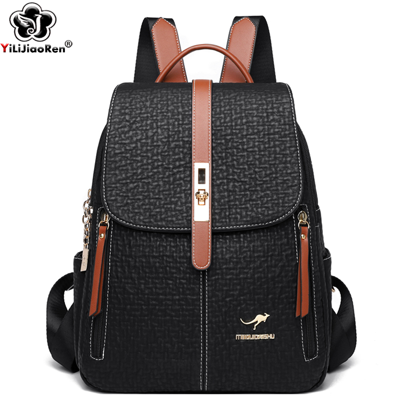 Luxury High Quality Bags - Fashion Backpacks Female High Quality Leather