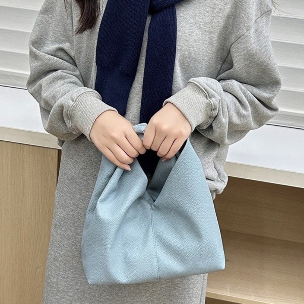 Luxury Bags That Are Affordable - Affordable PU Knotted Wrist Handbag Lightweight
