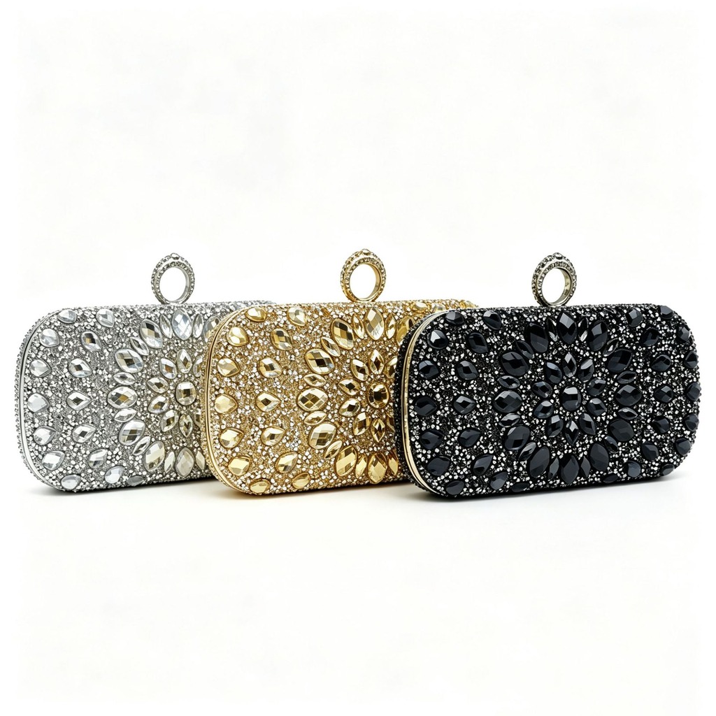 Luxury Bags Reseller - Full Diamonds Evening Bags Luxury Rhinestones