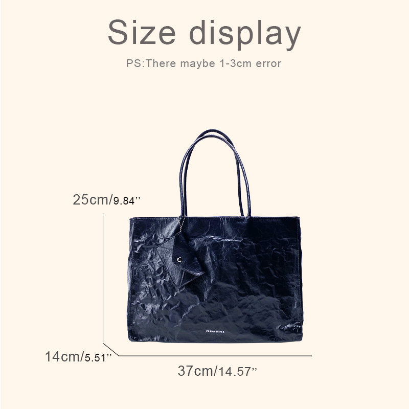 Korean Casual Kraft Paper Tote - Luxury Bags Reseller review and price