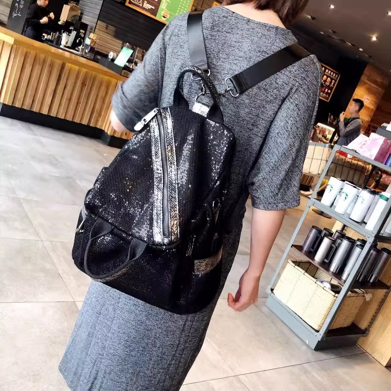 New Women Nylon Sequins Backpa - Luxury High Quality Bags review and price