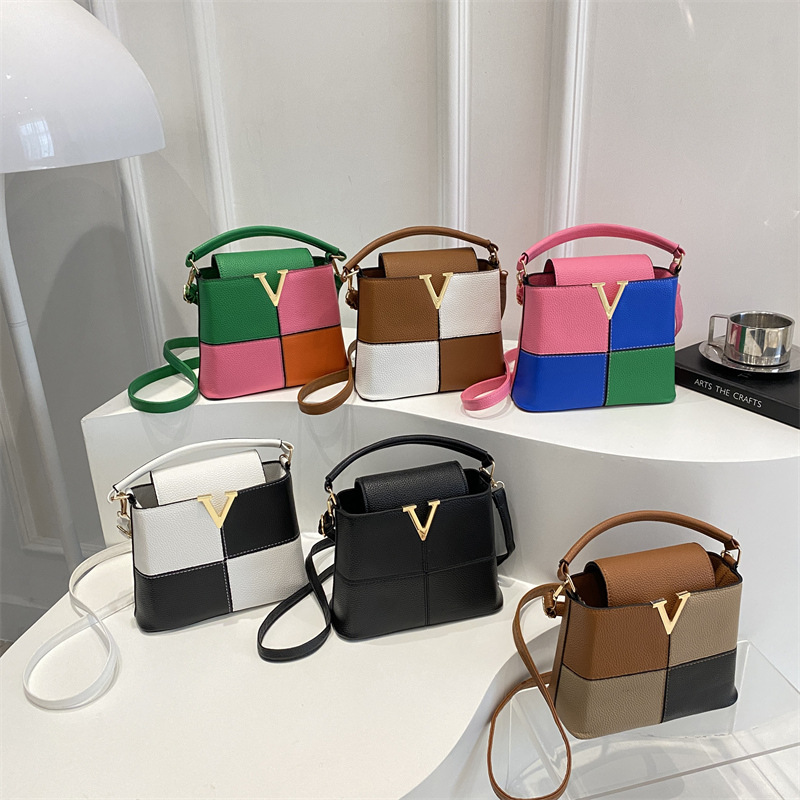 Chic V-Logo Mini Totes Bags Lu - Bucket Bag Suede review and price