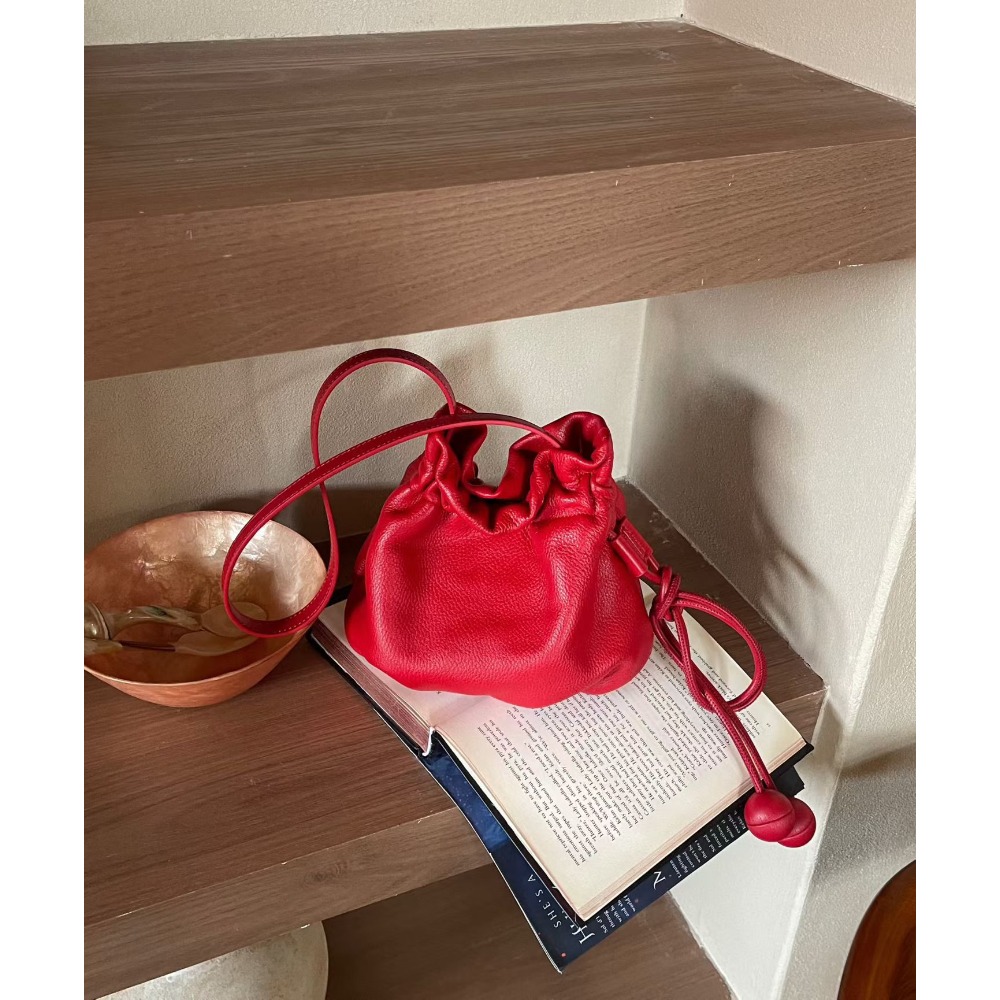 Vintage Leopard Print Drawstri - Bucket Bag Suede review and price