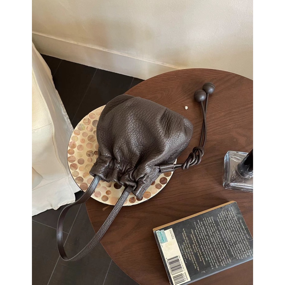 Vintage Leopard Print Drawstri - Bucket Bag Suede review and price