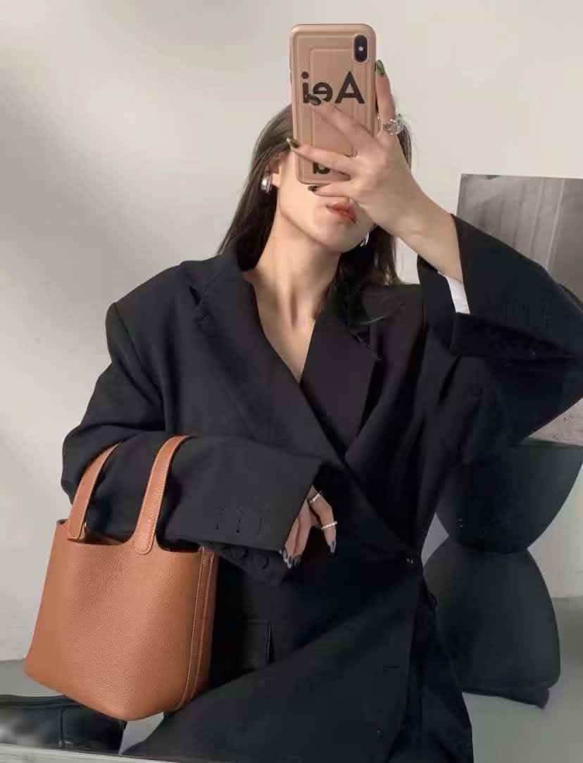 Leather Vegetable Basket, Wome - Bucket Bag Suede review and price