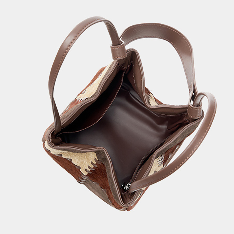 Vintage Patchwork Genuine Sued - Bucket Bag Suede review and price